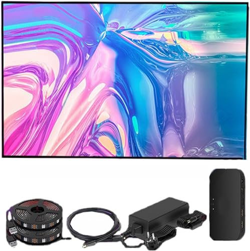 LED Light Strip for TV Automatic Color Recognition, TV LED Backlight with HDMI Sync Box for 85-158 Inch TVs Music Sync, Ambient Lighting Kit, Smart App Control (85 inches)