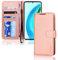 TECHGEAR Custodia a portafoglio in pelle per Honor Magic 6 Lite 5G, custodia protettiva a libro [blocco RFID] con porta carte di credito, supporto e cinturino da polso, in pelle PU oro rosa con