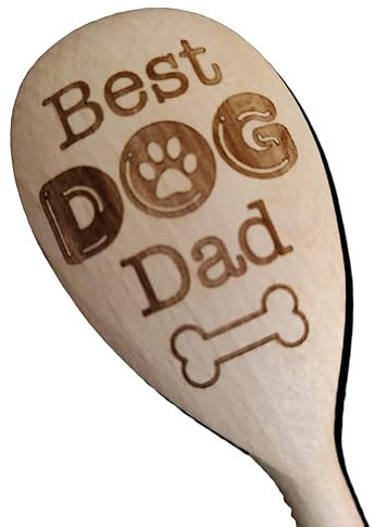 Best Dog Dad Wooden Baking Spoon Novelty Baker Gift Present