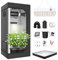 TOPRON Growzelt Komplettset Anbau Set mit 200W LED Vollspektrum Grow Lampe Dimmbar, 100x100x200cm GrowZelt Kit Komplettes Hydroponics Grow Tent Complete Set(100x100x200cm)