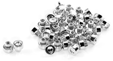 jfqm 100 Stück passend for Auto-Radmuttern for Radkappen, Lippenschrauben, Reifen, Felgen, Silber, Schwarz, Gold, staubdichte Ziernieten, Autoteile(Chrome)