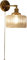 TONFON Applique murale en verre transparent avec interrupteur à chaînette, applique murale de chevet moderne industrielle en laiton, applique murale E27 for chambre à coucher, salon, salle d'étude, co