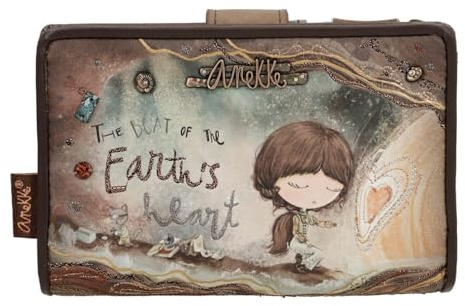 Anekke Mittelgroße Geldbörse, funktionales Design, Maße: 14/10/3 cm, Zubehör und Accessoires für Damen, Mehrfarbig