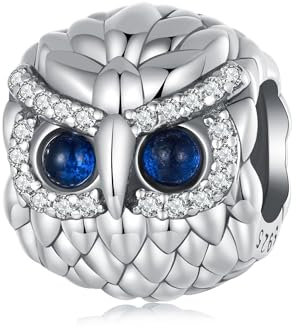 NINGAN 925 Sterling Silber Charme Eule Perle kompatibel mit Frauen Armband Perle 5A Zirkon Charme, Familie und Freunde Geburtstagsgeschenke