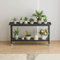 Moda soporte plantas interior con ruedas, moderno soporte maceteros decorativos exterior, exterior balcon jardinera vertical soporte, interior plantas naturales soporte, para Jardín Sala Patio.(Nero,6