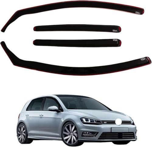 DXQxue Car Wind Deflectors for VW Golf MK7 5 Doors Hatchback 2012-2020, Keep Your Car Ventilated in Rain Reduce Turbulence