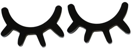 Paar Wandtattoos Aus Holz Für Schlafzimmer Wimpern Wanddekoration Schläfrige Augen Wanddekoration Wimpern Wandaufkleber Bambus Black BESTonZON