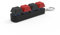 Keyboard Fidget Toy Age 8+, Fidget Toys Keyboard, 4 Button Fidget Keyboard Keychain Stress Relief Toys ,Multi-Functional Keychain Fidget, Funny Finger Keyboard Keychain Fidget Toys Without Lights(Black+Red)