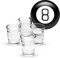 LKH Magic Mystic 8 Ball With 4x Shot Glasses Drinking Game For Adult Decision Making Fortune Telling Party Fun Game Retro Edition Novelty Game For Him & Her 9 Different Challenges Christmas Fun Gift