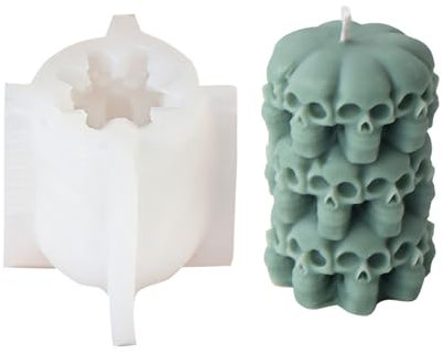 Halloween-Totenkopf-Formen für Seife, Gips, Dekorationen, Halloween-Dekoration, Skelettkopf, Silikonformen
