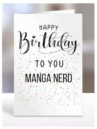 Happy Birthday To You Manga Nerd Karte Geschenke für Männer Frauen Geschenke für Mann Frau Person Grußkarte Lustig Witz Alberne Gag A5-127a_244