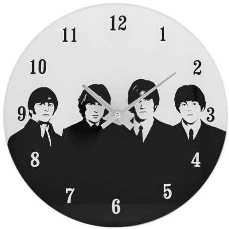 Widdop & Co Glass Wall Clock 60's Rock Band W8062