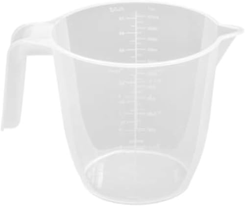 Plastic Measuring Kitchen Jug (1 Liter) | Clear Transparent, Graduated Scale