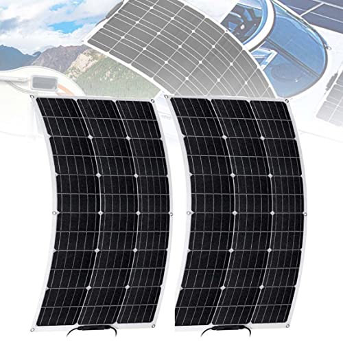 CHEIRSS 400w/800w Pannello Solare 18v Etfe Sistema Solare Flessibile Kit Pannello Solare Completo RV Batteria per Auto Caricatore Solare per Auto Camper Barca Caravan Casa sul Tetto,800W