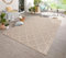 Carpetsale24 In- & Outdoor Teppich Wetterfest 160x230 cm Sisal Optik Beige - Teppich Waschbar, Wasserfest, Pflegeleicht und Flachgewebe - Ideal für Balkon, Garten, Terrasse und als Küchenteppich