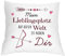 Romantisches Kissen -Mein Lieblingsplatz | Valentinstagsgeschenk | Kuschelkissen | Schmusekissen | Dekogeschenk | 40 x 40cm | Geschenkidee für Männer und Frauen