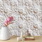 ReWallpaper Tapete Selbstklebend Blumen Klebefolie Möbel Weiss Tapete 3d Effekt Modern Möbelfolie Selbstklebend Weiß Beige Tapeten Vintage Blumen Tapete Weiß Muster Struktur 44.5cm×3m