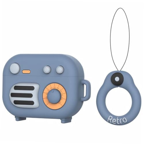 Yardenfun 3D-Radio-kopfhörer-Abdeckung Für Kabellose Vintage-kopfhörerhülle Tragbar Robust Stoßfest Mini-größe Stilvolles Retro-Design Silikon