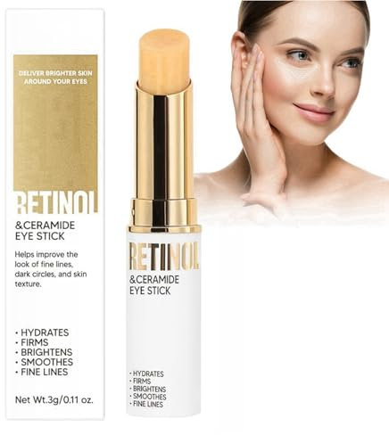Retinol Eye Stick,Retinol Eye Cream for Dark Circles and Puffy Eyes,Eye Cream for Wrinkles,Under Eye Cream Anti Aging,Eye Bags Remover,Eye Care Products,Instant Wrinkle Remover,Firming Eye Cream