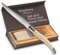 Wrenbury Laguiole Steak Knives Set of 6 Premium Stainless Steel – Sharp Serrated Steak Knife Set, Perfect French Design Dinner Knives for Dining - Ivory