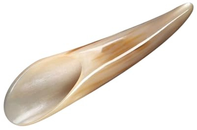 KOMBIUDA Gua Sha Werkzeug aus Natürlichem Büffelhorn für Gesicht und Körper mit Meridianmassagefunktion 19-22cm Vielseitig Einsetzbarer Muskelschaber zur Hautpflege und Entspannung