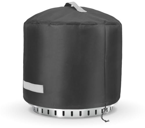 Solo Stove Abdeckung für Bonfire Feuerschale, Feuerstellenabdeckung Gasfeuerstelle für Solo Stove Bonfire Feuerstelle und Zubehör, Polyester, Verstärktes Dach, Schwarz