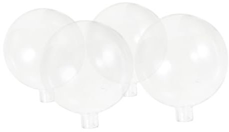 DIYEAH 4pcs Round Ball Lampshade Glass Ceiling Fan Shades Replacement for G4 Pendant Lighting Chandeliers