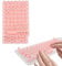 70pcs Cute Keyboard Stickers for Long Nails, Soft Silicone Raised Key Board Cover with Letters for Type Long Nail Art Reusable Keypad Bubbles Skins for Women Desktop Computer