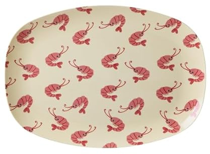 Rice - Melamin Teller - Groß - Shrimp - 30x 22cm