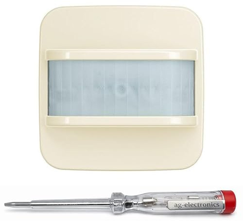 Spannungsprüfer 120-250V® + BUSCH-JAEGER Bewegungsmelder 64761-212 BW 180 flex Basic Sensor weiß