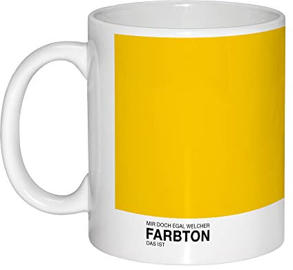 Becher Mir doch egal welcher Farbton das ist Design Becher (Gelb)