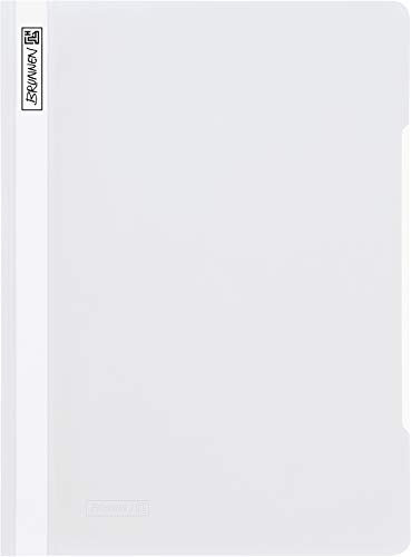 Baier & Schneider Brunnen 102010900, Schnellhefter Polypropylen, für A4, Kunststoff, 25 Stück weiß