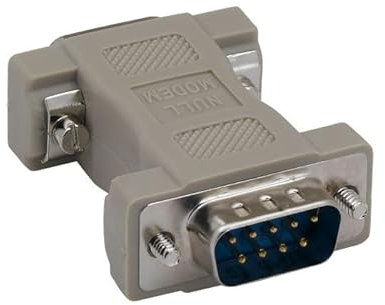 KENTEK DB9 9 Pin Male to Female M/F Serial/at Null Modem Adapter Changer Coupler RS-232 Crossover Molded DTE DCE Data Transfer