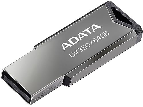 ADATA AUV350-64G-RBK UV350 USB-Stick (64 GB, USB 3.2, Gen1) silberfarben