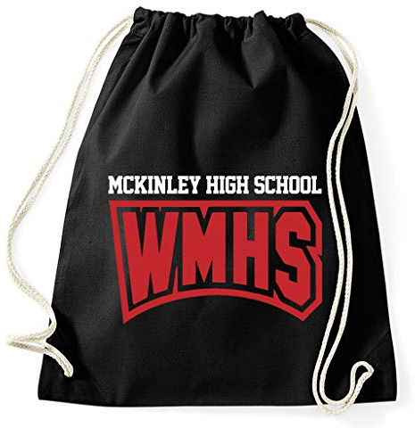 STYLETEX23 Wiliam McKinley High School Glee Logo Fan Turnbeutel Sportbeutel Gym Bag, schwarz