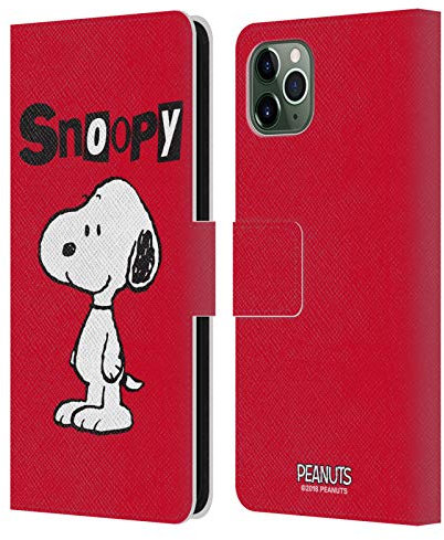 Head Case Designs Licenciado Oficialmente Peanuts Snoopy Personajes Carcasa de Cuero Tipo Libro Compatible con Apple iPhone 11 Pro MAX