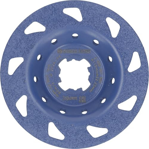 Bosch 1x EXPERT Multi Material Carbide Cup Wheel fein, flach, X-LOCK, 115 m | für Farbe auf Holz, Ø 115 mm, fein, Professional Zubehör Kleiner Winkelschleifer