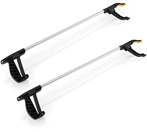 Straame Garden | Litter Picker Grab & Grip Reaching Litter Rubbish Pick Up Tool | Leaf Grabber Stick | Multiuse Grabber Light Items (Standard Pick Up Tool Pack of 2)