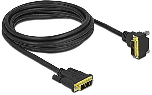 Delock Câble DVI 18+1 mâle vers 18+1 mâle coudé 3 m