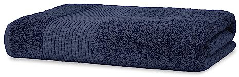 Merana Rome Saunatuch für Damen und Herren 590 GSM | saugstark, weich und fusselfrei | Großes Frottier Sauna-Handtuch in Luxus Qualität aus Schwerer Baumwolle (Pacific Blue, Saunatuch (80x200cm))