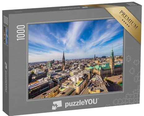puzzleYOU: Puzzle 1000 Teile „Hamburger Rathaus von Oben“ – aus der Puzzle-Kollektion Hamburg, Deutsche Städte