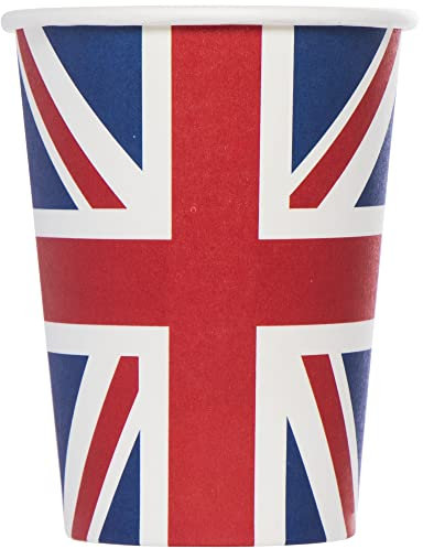 Baker Ross PJ142 20 Pack Union Jack Paper Cups - King's Coronation Party Cups from