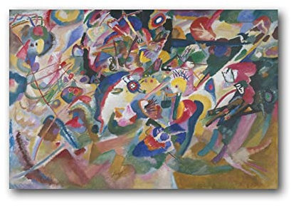 Wassily Kandinsky Draft 3 to Composition VII Artwork Expressionism Abstrakte Kunst Poster Wanddekoration Modern Home Artworks 50 x 75 cm