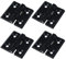 Woogim 4 bisagras resistentes para puerta de armario, 60 x 60 mm, bisagras reforzadas de aleación de aluminio, color negro