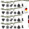 Christbaumschmuck Filz 24-teilig - Made in Germany- Weihnachtsbaum Schmuck Set aus upcycling rPET-Filz - Baumschmuck Filz - Christbaumanhänger Filz easy and green® (Grau)