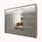 INTERWOOD High Gloss Sliding Doors Wardrobe (Grey, 255CM)