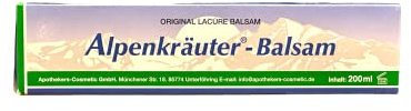 Original Alpenkräuter Lloyd Lacure Welness Sport Massage mit Kräuter, Schmerzlindernde, Entzündungshemmende (Alpenkräuter Balsam, 200 ml)