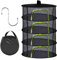 PiliStar 4-Layer Trockennetze Zum Aufhängen, Faltbares Trockennetz, Trockennetz kräuter, Trocknungsnetze, Schichten Mesh Aufhängen Trockennetz for Plants, Vegetables, Herbs, Buds