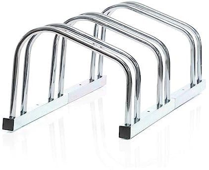 Toboli Fahrradständer für 3 Fahrräder 70,5x32x26cm aus verzinktem Stahl für drinnen und draußen geeignet für Boden- und Wandmontage Reihenparker Fahrradbügel