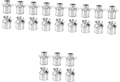 24 pièces pot à lait seau en étain mini accessoires accessoires for plantes modèles en métal jardinière en métal mini bidon de lait galvanisé mini vase en fer mini pot à lait petits vases en fer mini